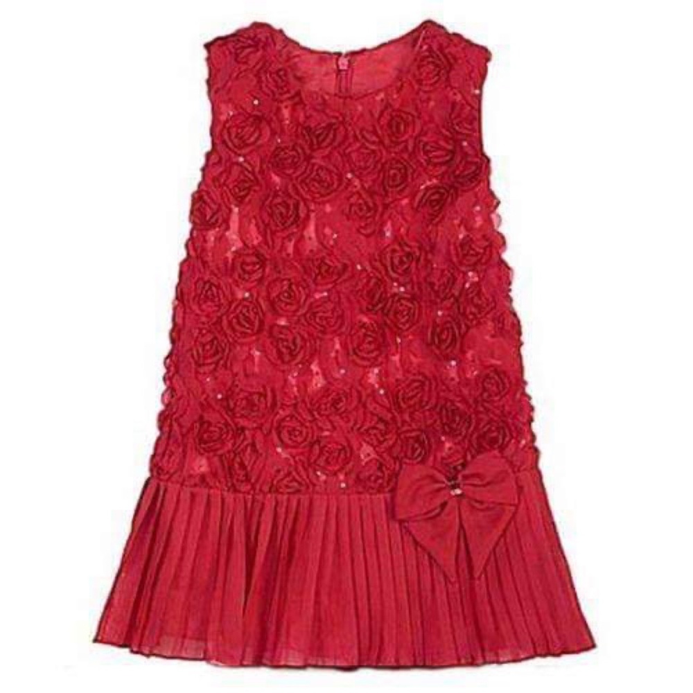 Girls Beautiful Red Valentine's Dress 4 5 6 New